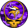 Grateful Dead Logo Purple Camo Yellow Skull Image